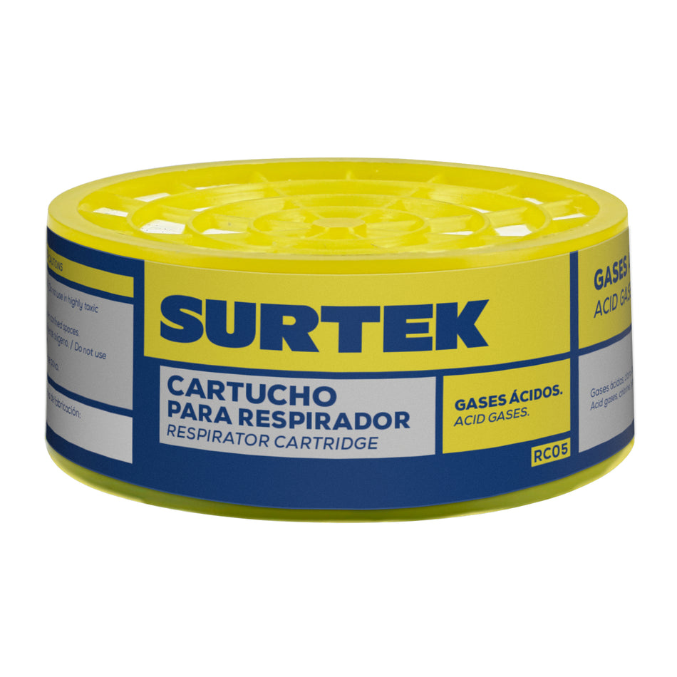 CARTUCHO PARA RESPIRADOR CON PROTECCION PARA GASES ACIDOS SKU RC050