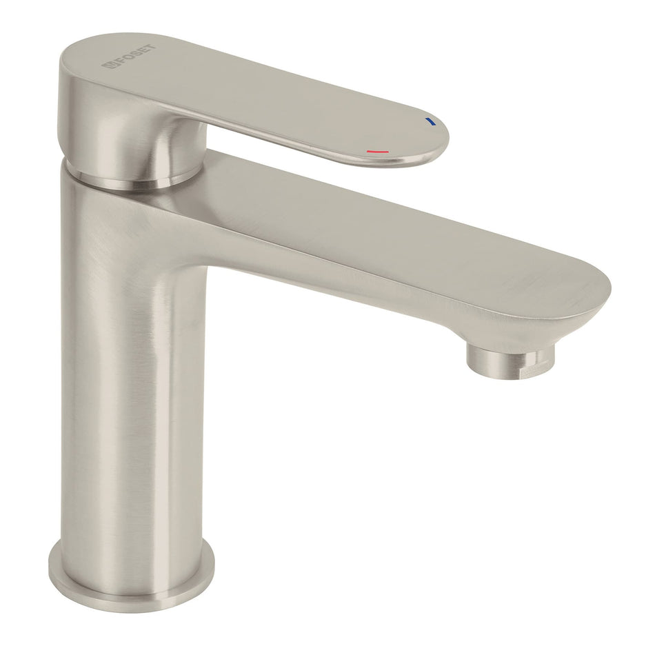 Monomando satín cuello corto para lavabo, Foset Riviera SKU RIM-45N