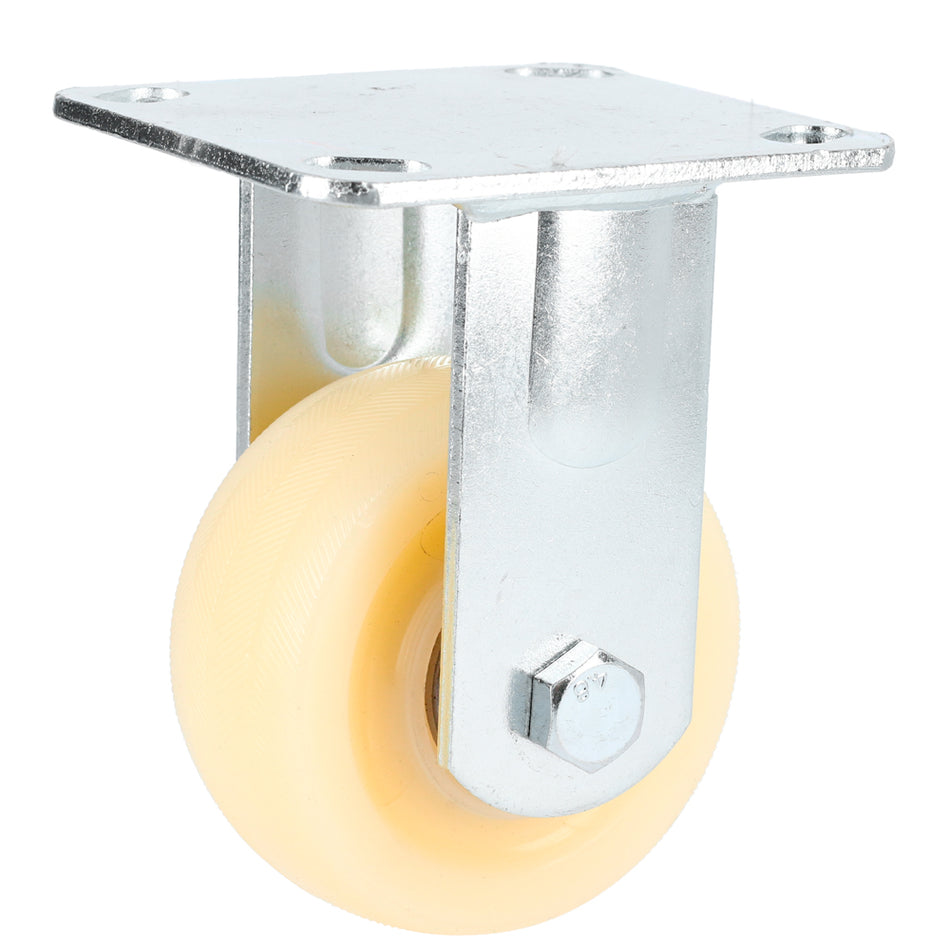 RODAJA DE POLIPROPILENO BLANCA FIJA 4" SKU RN10F0