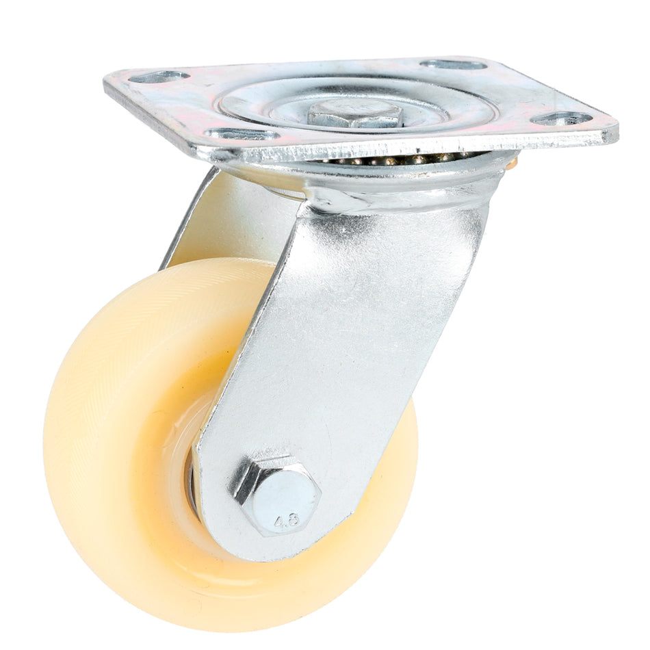 RODAJA DE POLIPROPILENO BLANCA GIRATORIA 4" SKU RN10G0