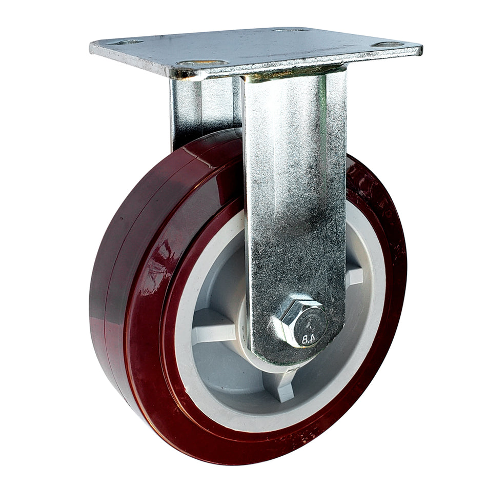 RODAJA DE POLIURETANO MARRON FIJA 5" SKU RPU12F0