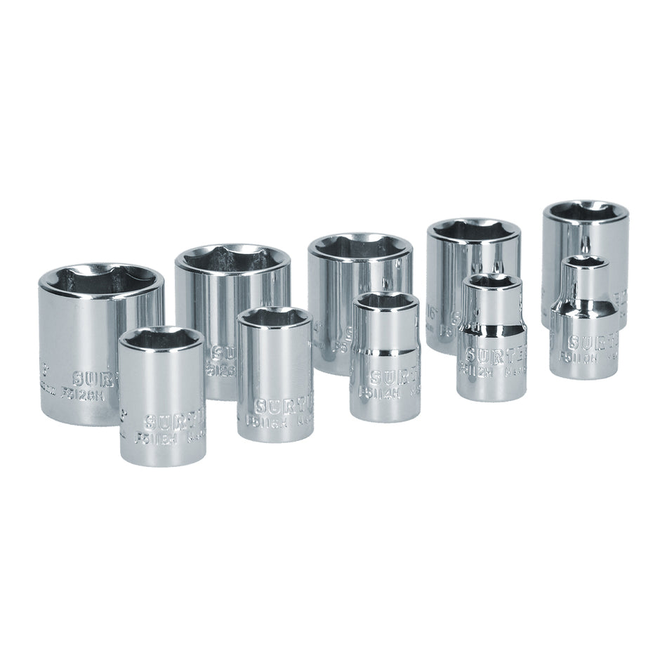 JUEGO DE DADOS CUADRO DE 3/8", 6 PUNTAS, EN PULGADAS, 10 PIEZAS SKU S06S0