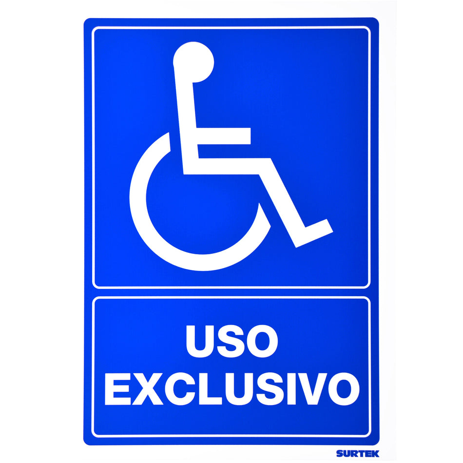 SEÑAL "USO EXCLUSIVO" SKU SES110