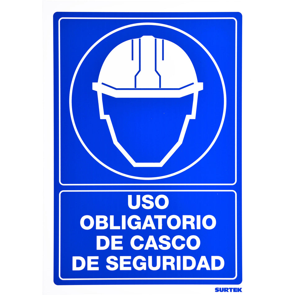 SEÑAL "USO OBLIGATORIO DE CASCO DE SEGURIDAD" SKU SES120