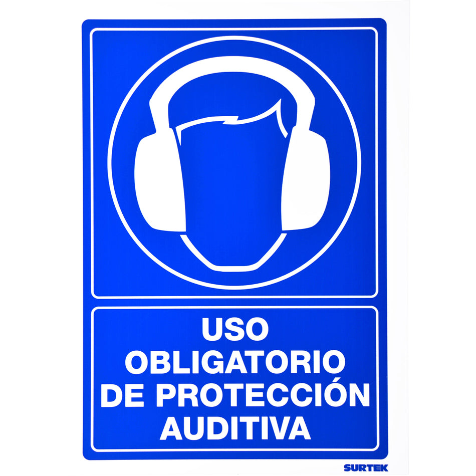 SEÑAL "USO OBLIGATORIO DE PROTECCION AUDITIVA" SKU SES180