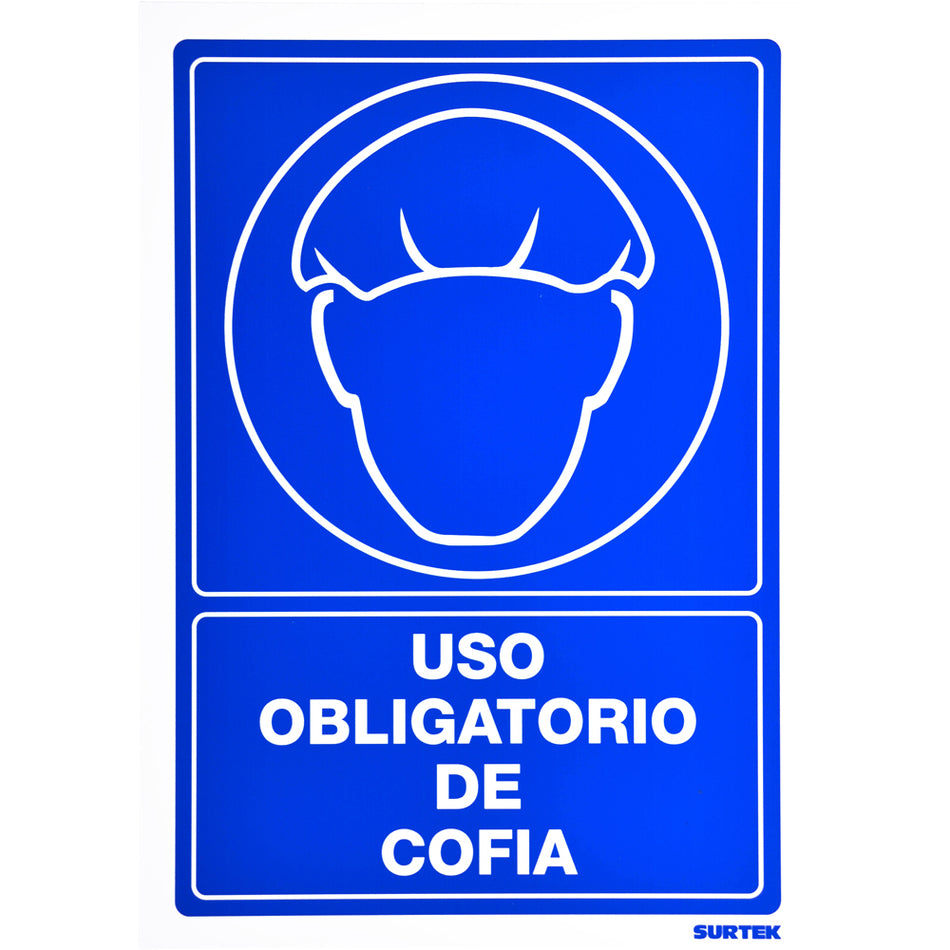 SEÑAL "USO OBLIGATORIO DE COFIA" SKU SES250