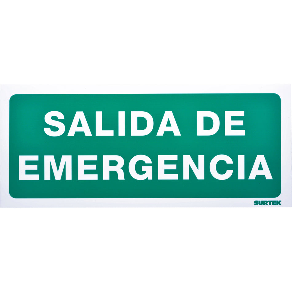 SEÑAL "SALIDA DE EMERGENCIA" SKU SES30