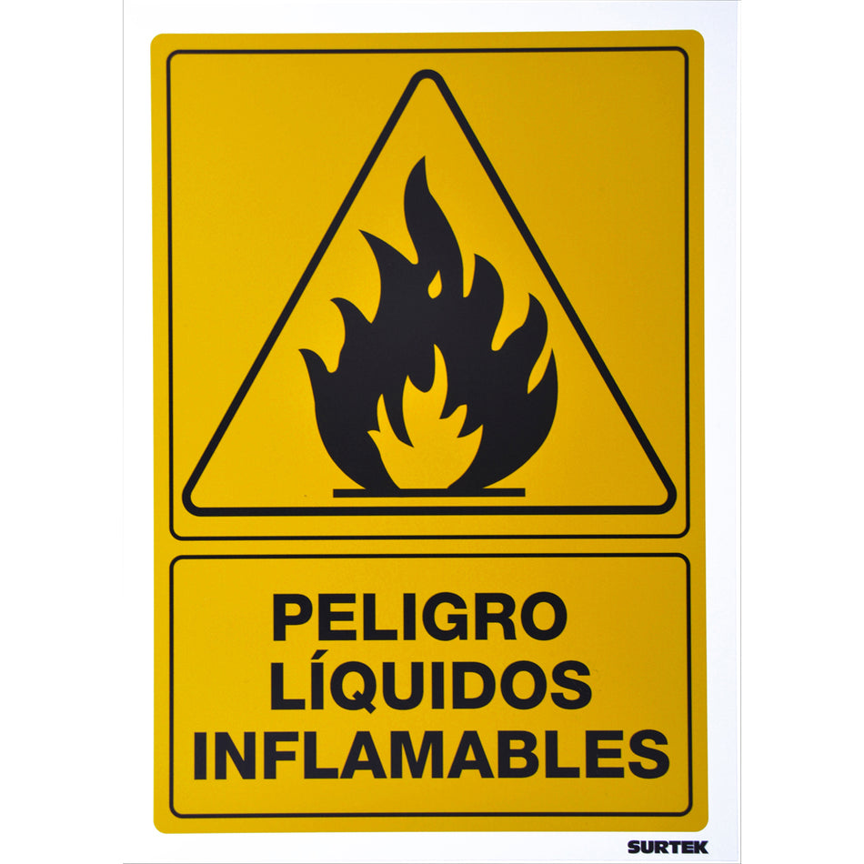 SEÑAL "PELIGRO LAQUIDOS INFLAMABLES" SKU SES320