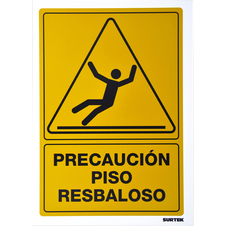 SEÑAL "PRECAUCION PISO RESBALOSO" SKU SES330