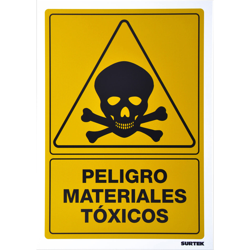 SEÑAL "PELIGRO MATERIALES TOXICOS" SKU SES350
