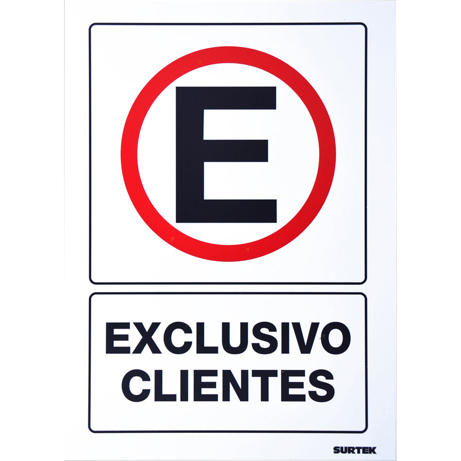 SEÑAL "EXCLUSIVO CLIENTES" SKU SES370