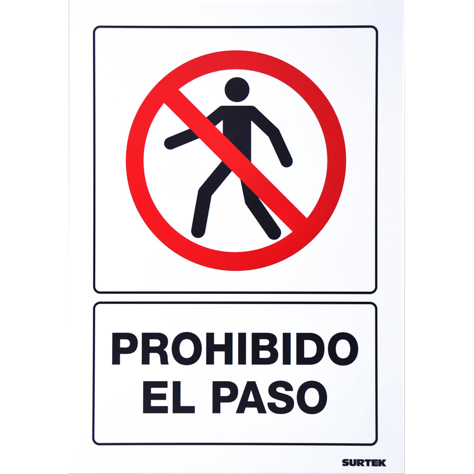 SEÑAL "PROHIBIDO EL PASO" SKU SES410