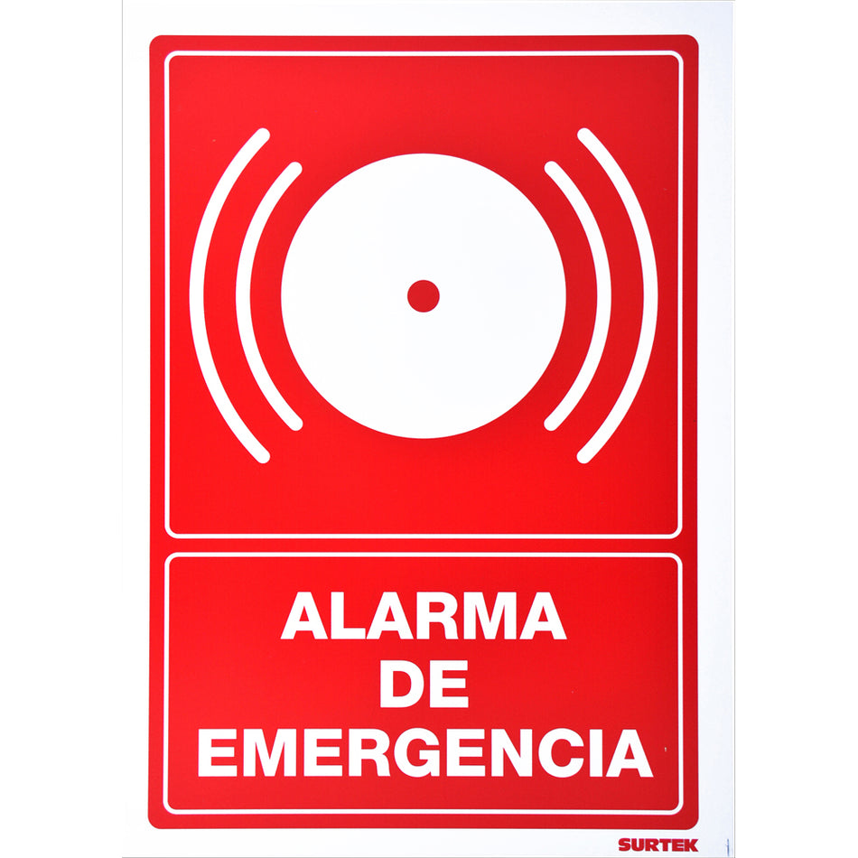 SEÑAL "ALARMA DE EMERGENCIA" SKU SES460