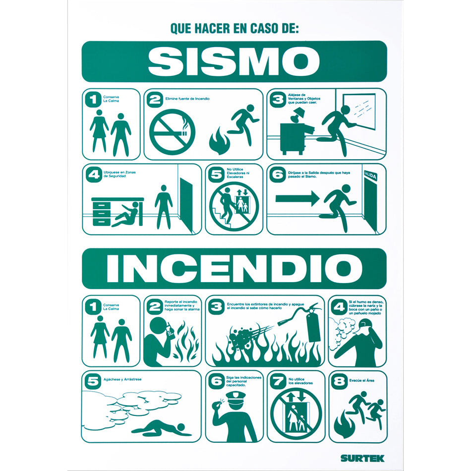 SEÑAL "SISMO/INCENDIO" SKU SES490