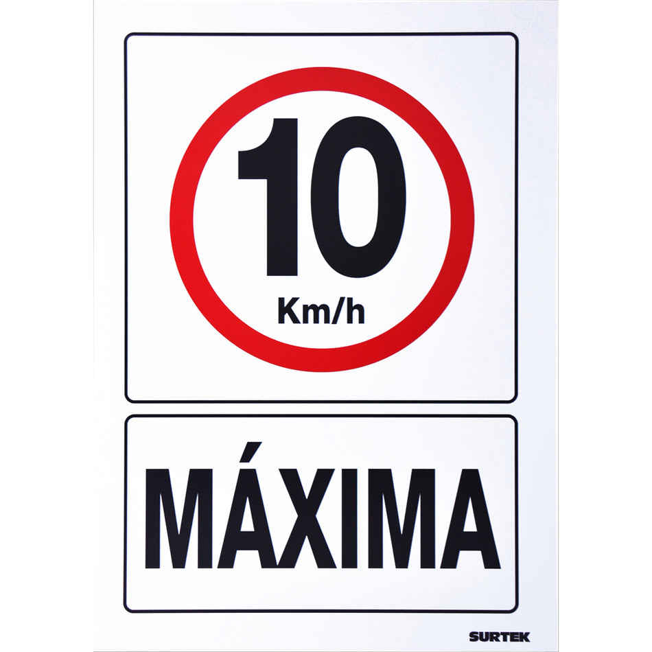 SEÑAL "10 KM/H MAXIMA" SKU SES500