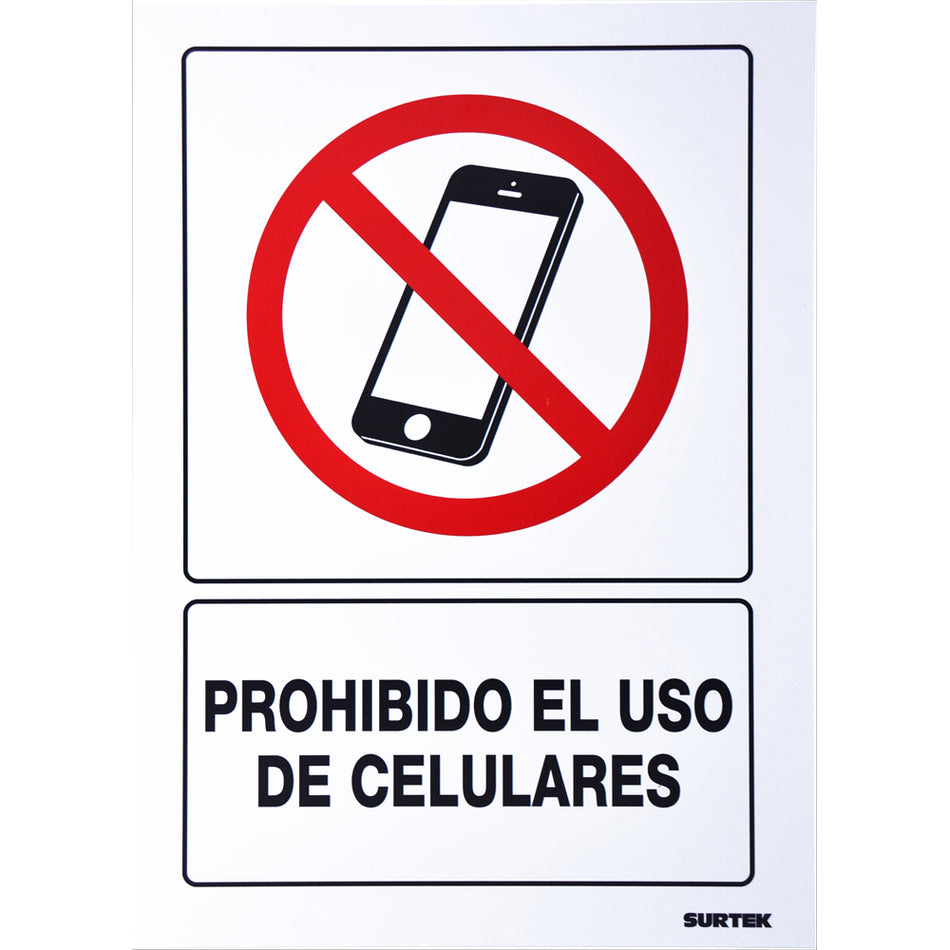 SEÑAL "PROHIBIDO EL USO DE CELULARES" SKU SES510
