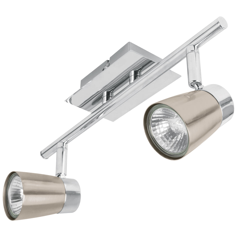 Luminario de sobreponer con 2 spots base GU10, Volteck SKU SOB-302S0