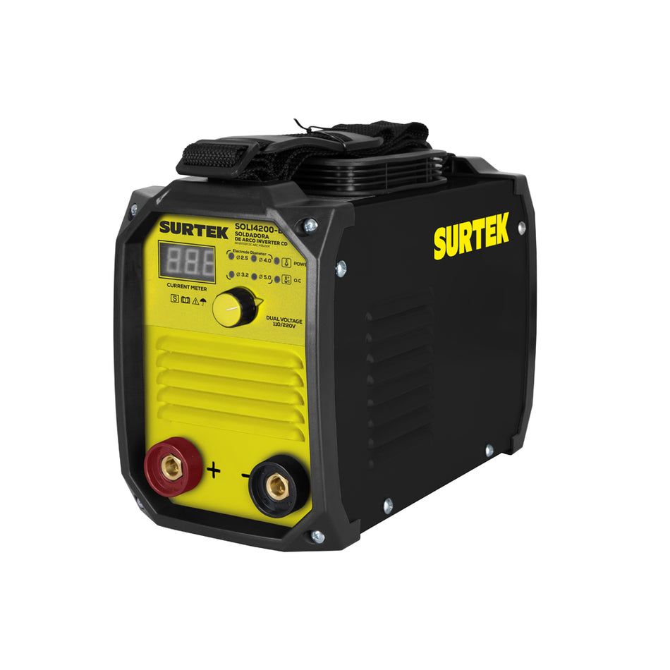 SOLDADORA INVERTER PARA ELECTRODOS DE 1 FASE BI VOLTAJE 110 - 220 V, 200 A SKU SOLI4200-BV0