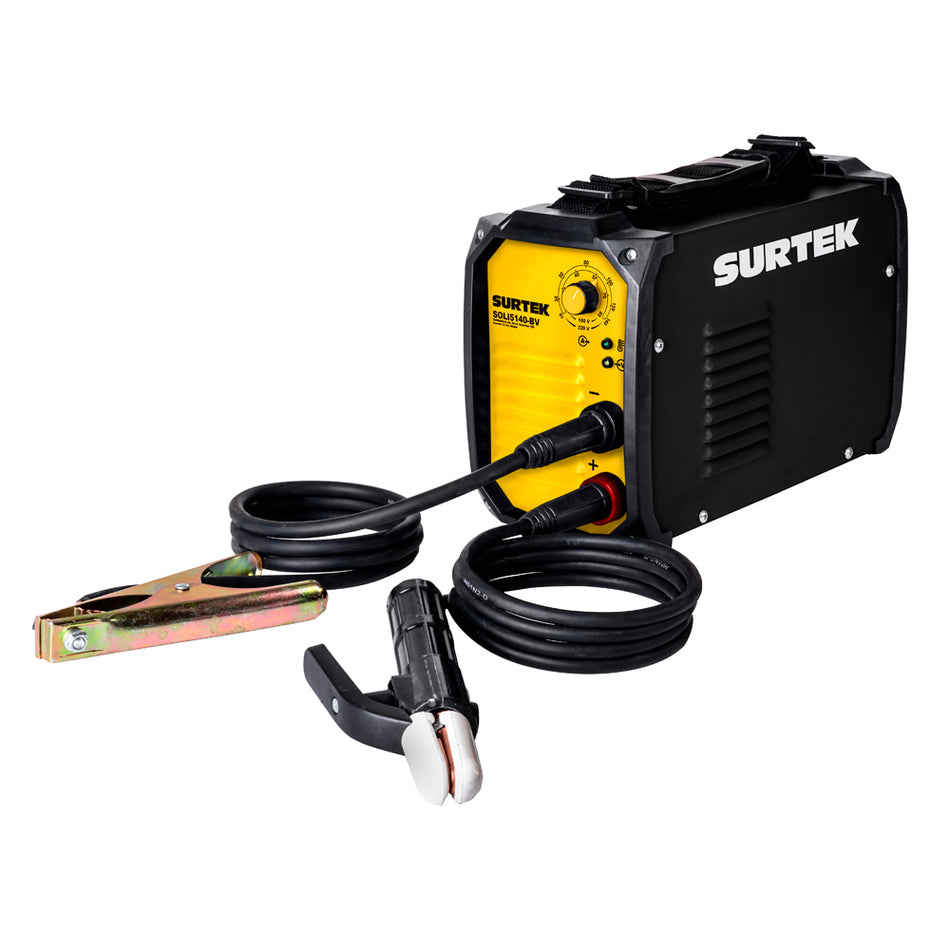 SOLDADORA INVERTER PARA ELECTRODOS DE 1 FASE BI VOLTAJE 110 - 220 V, 140 A SKU SOLI5140-BV0