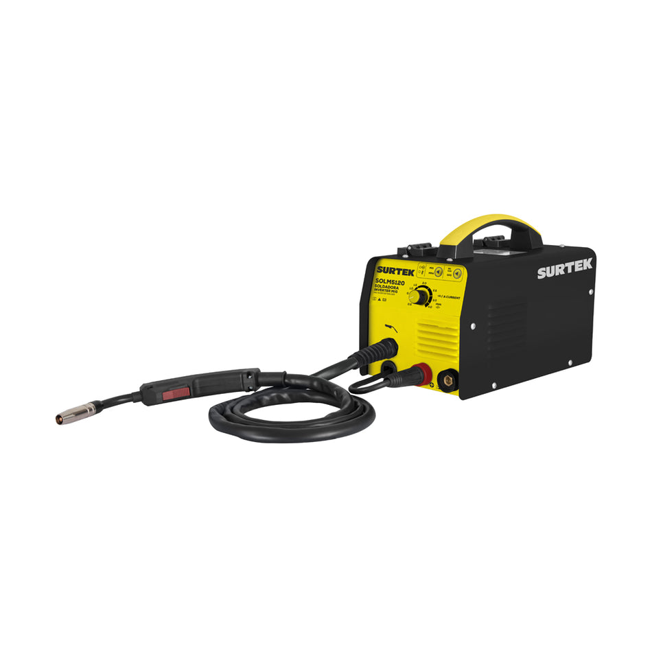 SOLDADORA INVERTER PARA USO CON MICROALAMBRE DE 1 FASE 110 V SKU SOLM51200