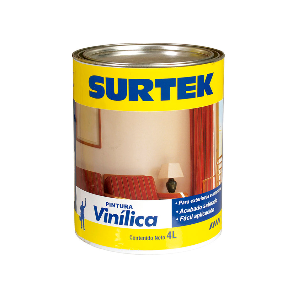 CUBETA DE PINTURA VINALICA 4 LT COLOR BLANCO SKU SP203000