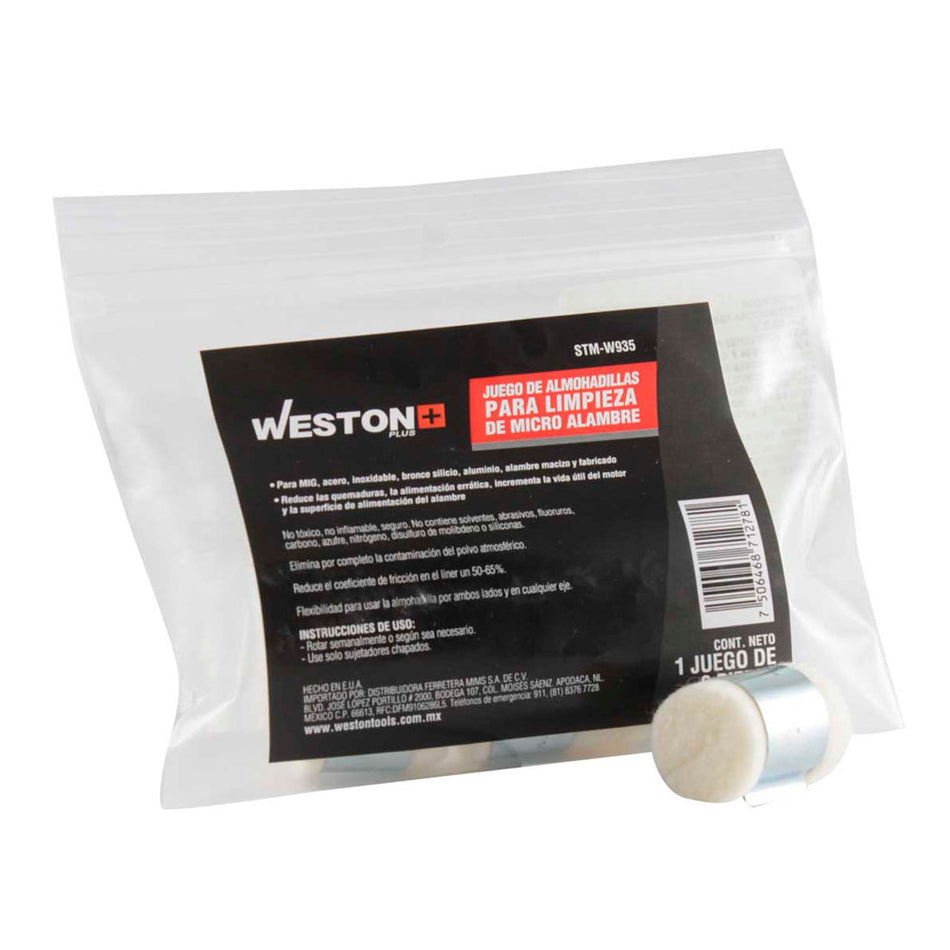 ALMOHADILLA PARA LIMPIEZA DE MICRO ALAMBRE 6 PZAS (P/ALUMINIO) SKU STM-W9350