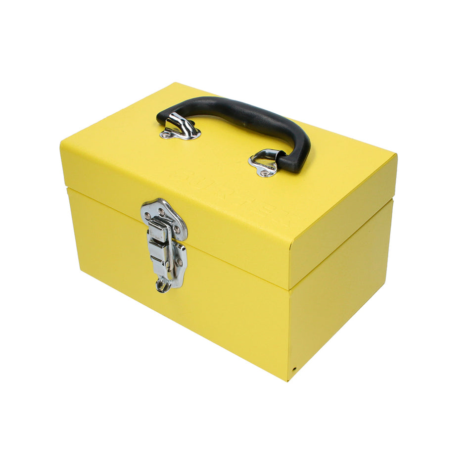 CAJA PORTAHERRAMIENTAS METALICA COLOR AMARILLO 9" X 5" X 6" SKU TB090