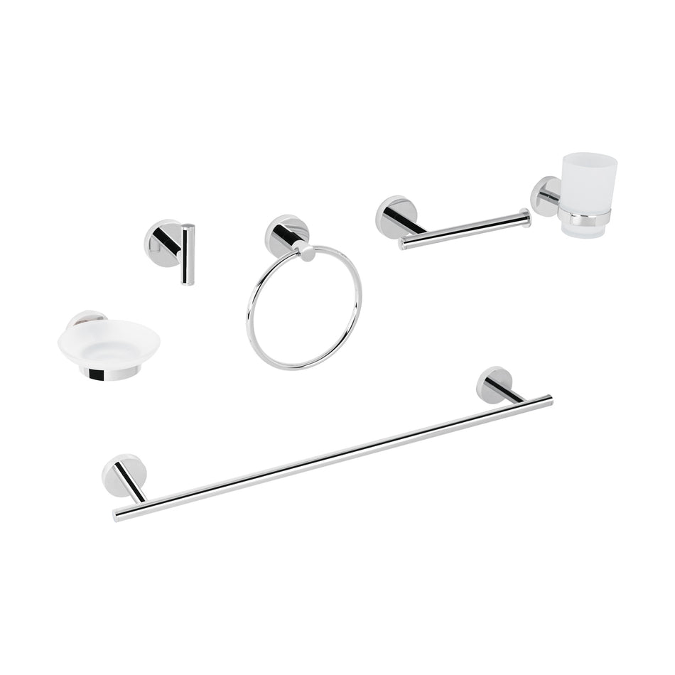 Juego de 6 accesorios para baño acabado cromo, Foset Tubig SKU TBA-7000