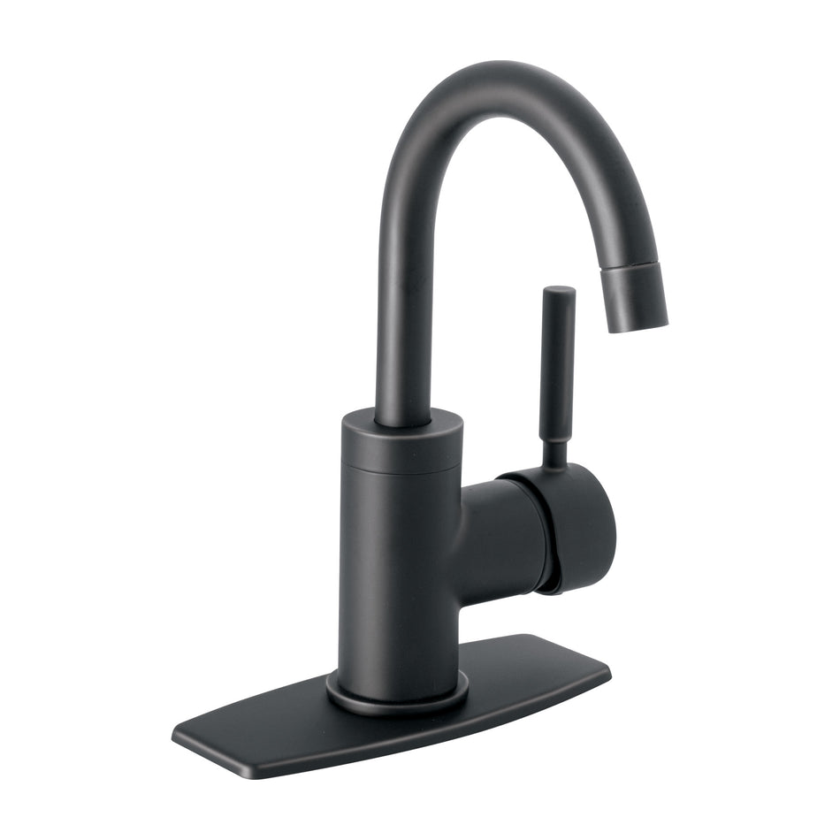 Monomando corto para lavabo, negro mate, Foset Tubig SKU TBM-45M