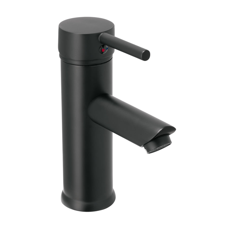 Monomando corto negro para lavabo, Foset Tubig SKU TBM-46M