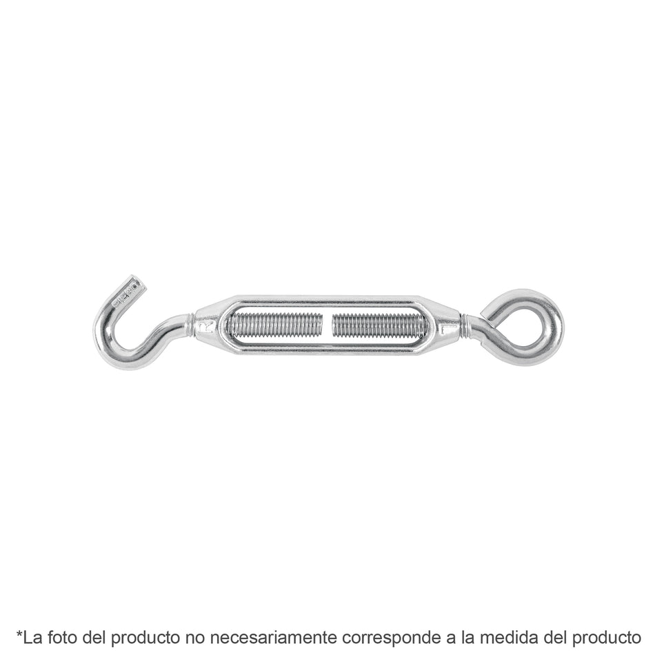 Tensor zinc 1/4' gancho-argolla, Fiero SKU TEN-1/4A