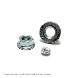 TUERCA FLANGE ASERRADA MET 10 MM SKU NFAM10