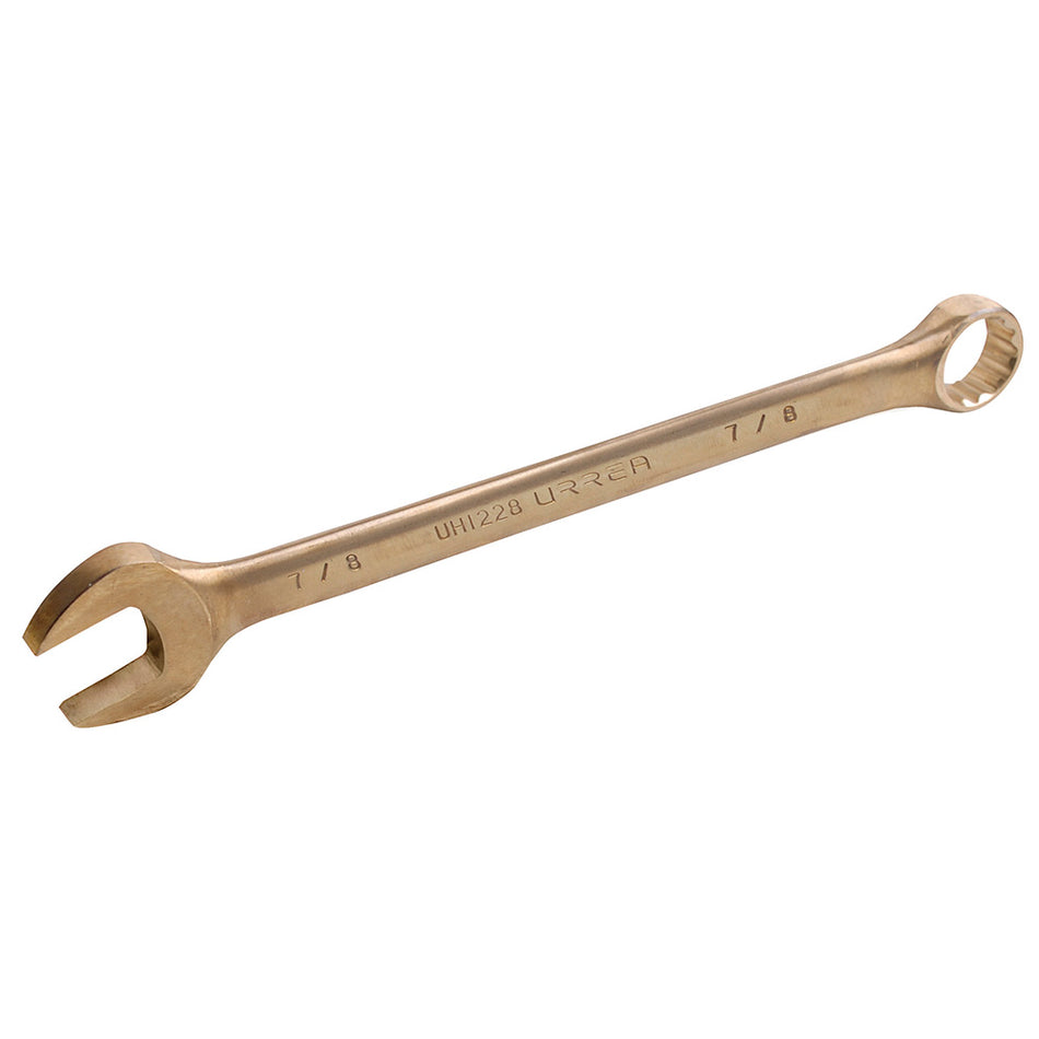 LLAVE COMBINADA DE BRONCE ALUMINIO ANTICHISPA EN PULGADAS 12 PUNTAS 7 8 SKU UH1228