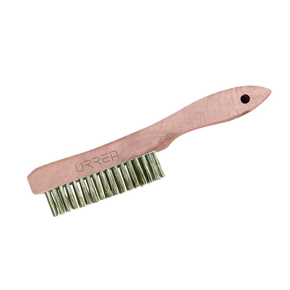 CEPILLO DE CERDAS DE BRONCE ALUMINIO ANTICHISPA CON 4X16 FILAS DE PINCELES CON MANGO SKU UH1886