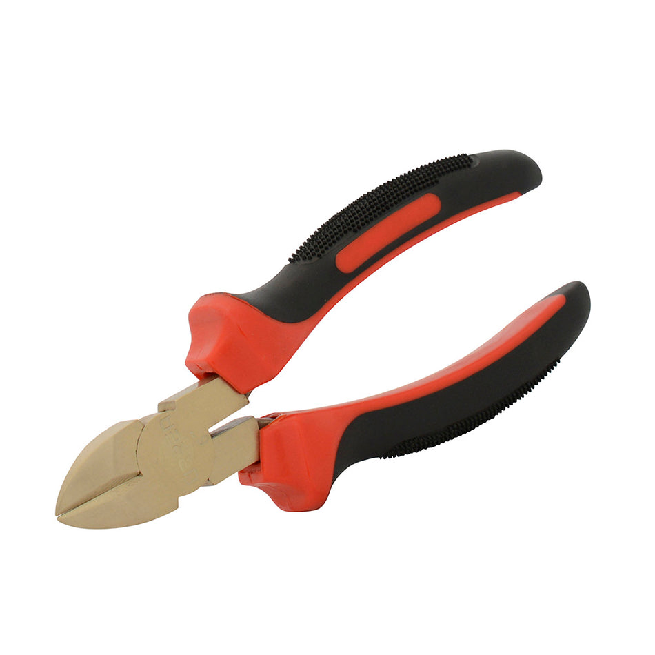 PINZA DE BRONCE ALUMINIO ANTICHISPA CON MANGO BIMATERIAL DE 6 DE CORTE DIAGONAL SKU UH206