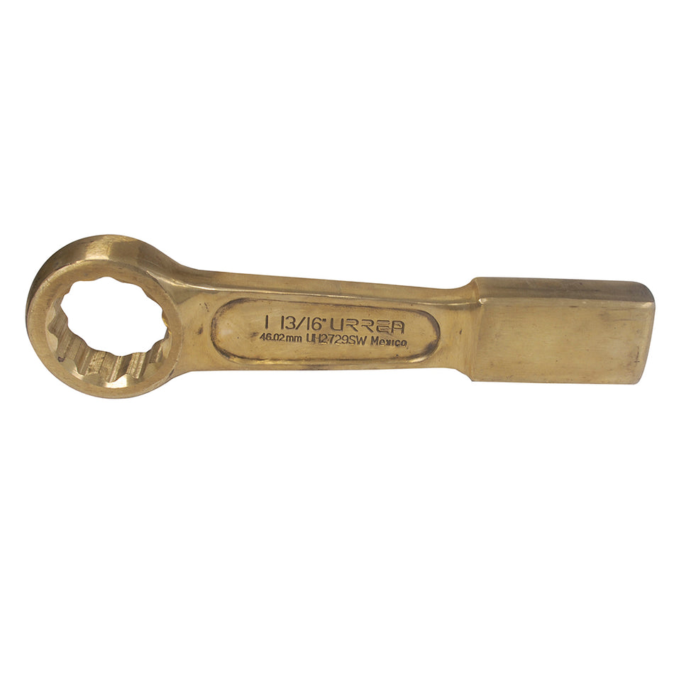 LLAVE DE GOLPE PLANA DE BRONCE ALUMINIO ANTICHISPA EN PULGADAS 12 PUNTAS 1 13 16 SKU UH2729SW