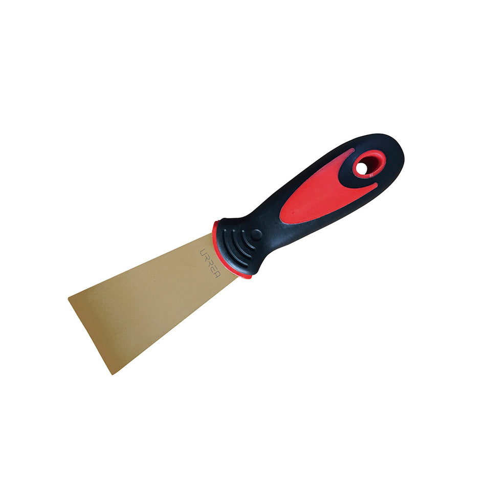 ESPATULA DE BRONCE ALUMINIO ANTICHISPA CON MANGO BIMATERIAL 2 X 4 SKU UH652