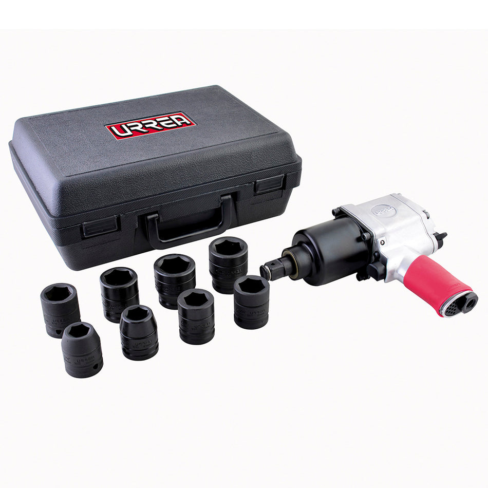 JUEGO DE PISTOLA DE IMPACTO NEUMATICA CUADRO DE 3 4 Y ACCESORIOS EN PULGADAS 10 PIEZAS 2 SKU UP772HK
