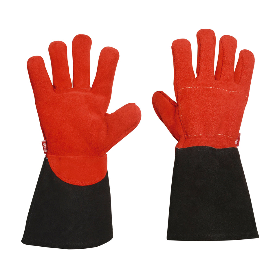 Guantes de carnaza para soldador unitalla SKU USGLS