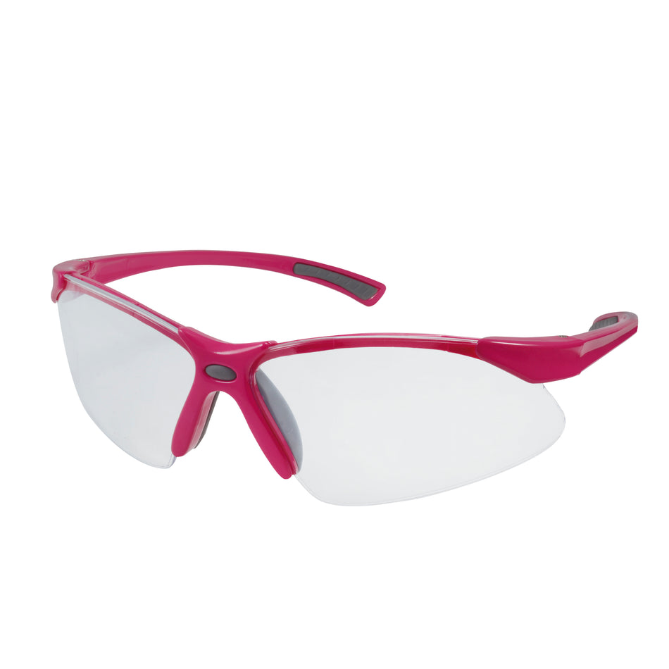 Lentes de seguridad modelo Orión, transparentes con rosa SKU USL008