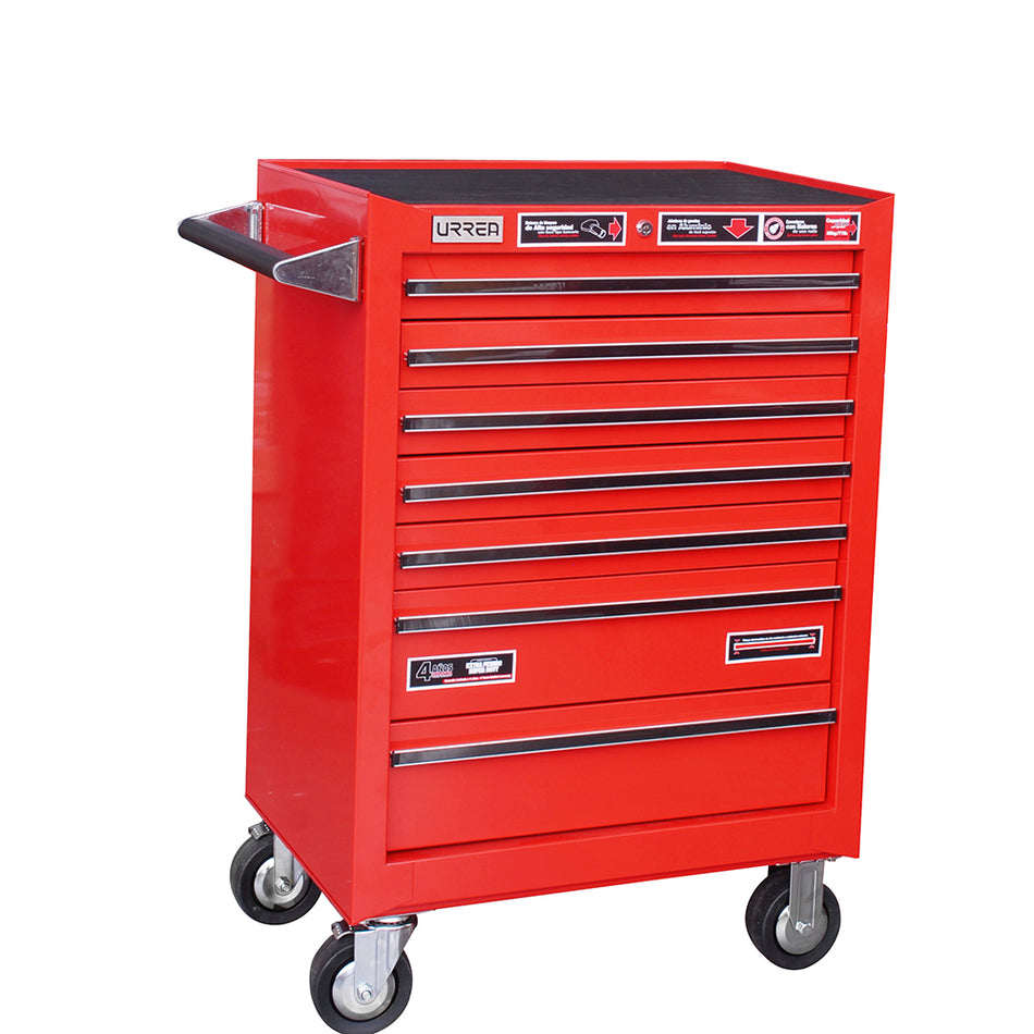 Gabinete móvil 7 gavetas 27" rojo serie X SKU X27M7