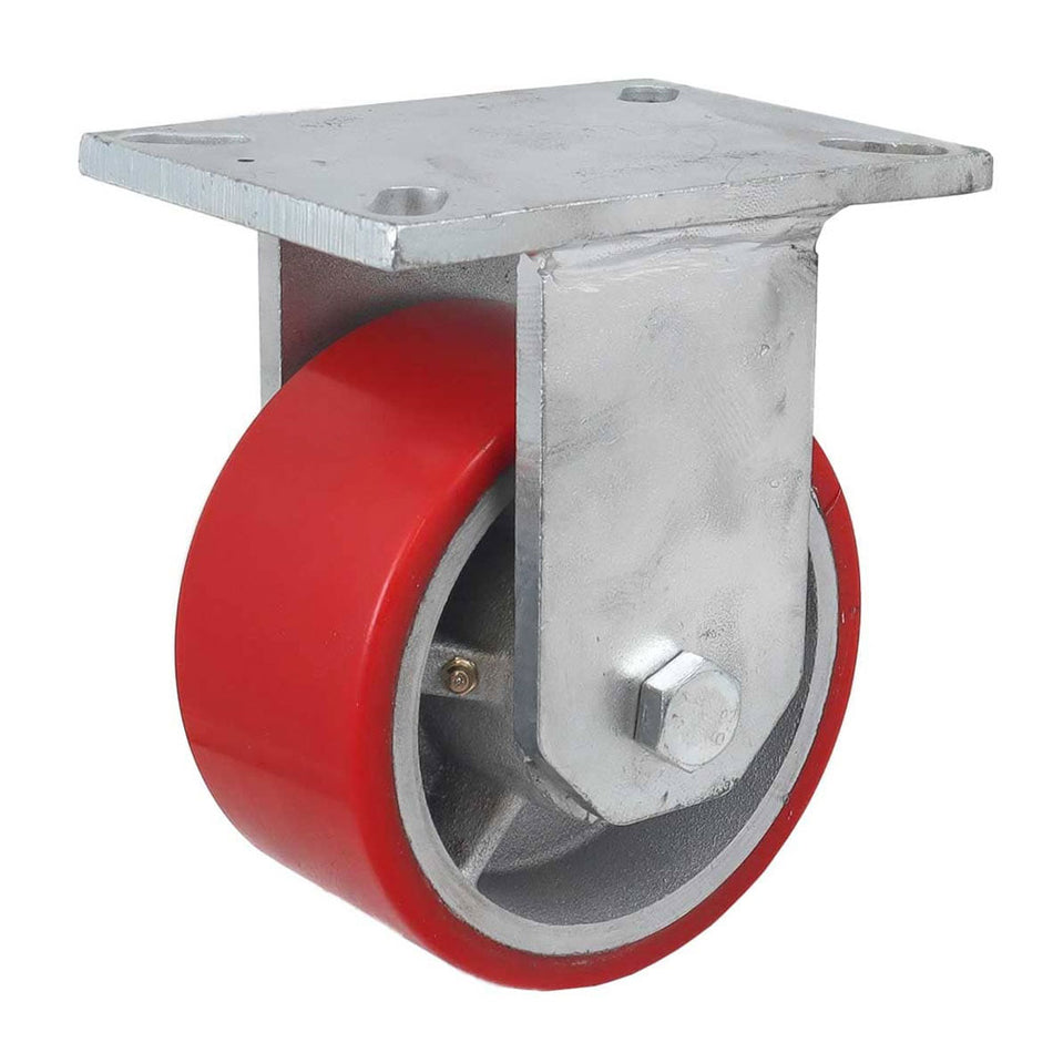 RODAJA FIERRO VACIADO C/PU ROJA FIJA 6" X 3" (152*75MM) SKU Y-1001-1500