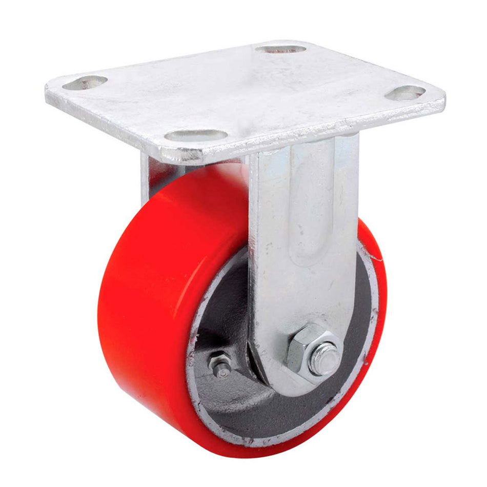 RODAJA FIERRO VACIADO C/PU FIJA ROJA 6X2" SKU Y-1041-1520