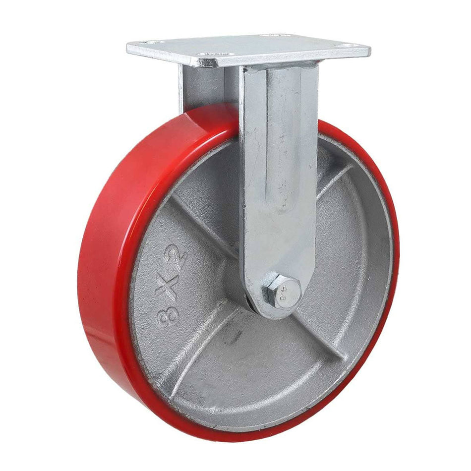 RODAJA FIERRO VACIADO C/PU FIJA ROJA 8X2" SKU Y-1041-2000