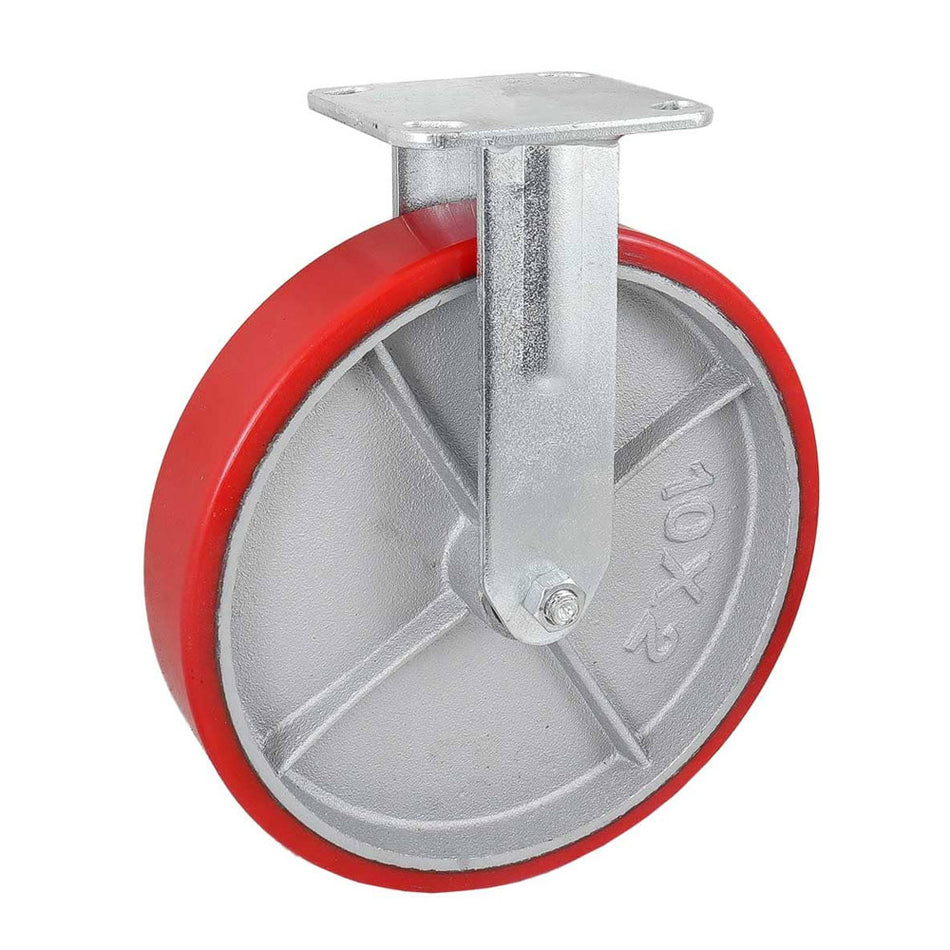 RODAJA FIERRO VACIADO C/PU FIJA ROJA 10X2" SKU Y-1041-2500