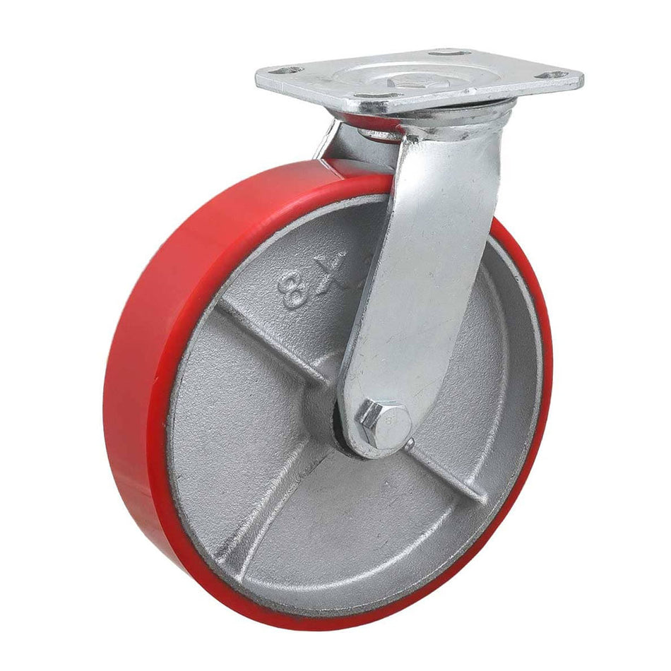 RODAJA FIERRO VACIADO C/PU GIRA. ROJA 8X2" SKU Y-1043-2000