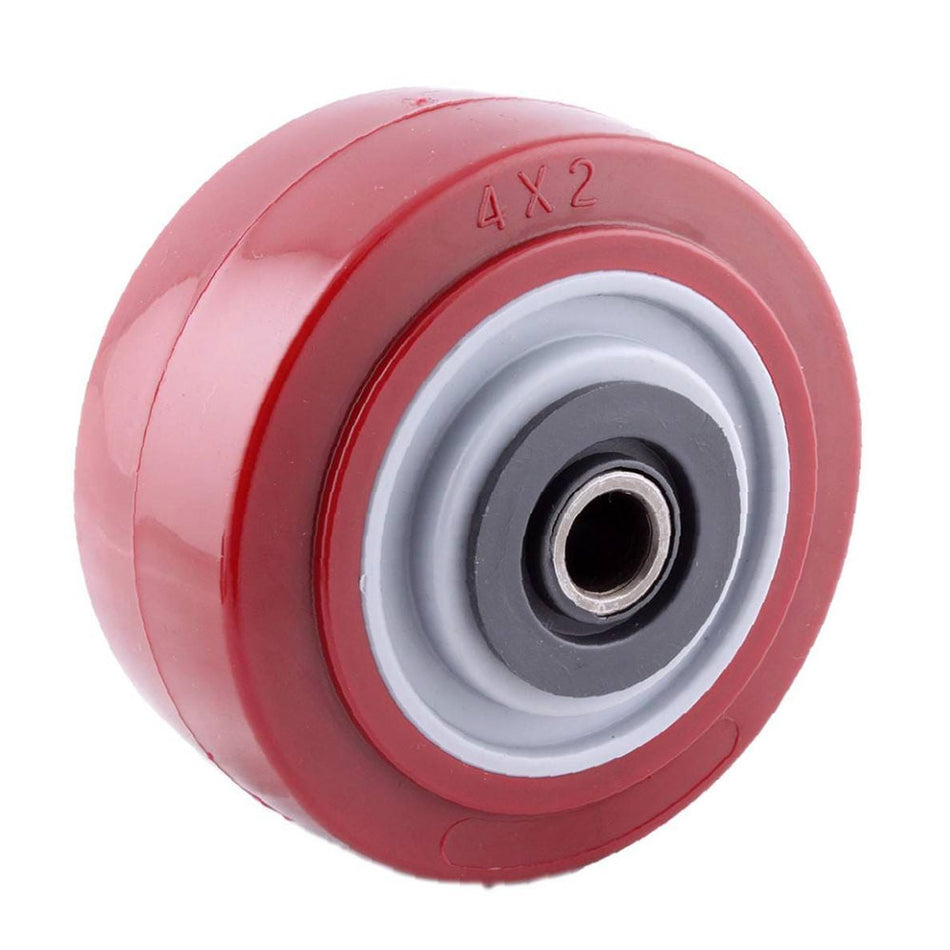 RUEDA MARRON PU 4X2" C/BALERO Y 2 CUBIERTAS PLASTICAS SKU Y-1046-1000
