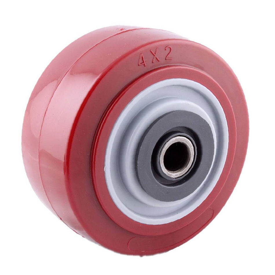 RUEDA MARRON PU 8X2" C/BALERO Y 2 CUBIERTAS PLASTICAS SKU Y-1046-2000