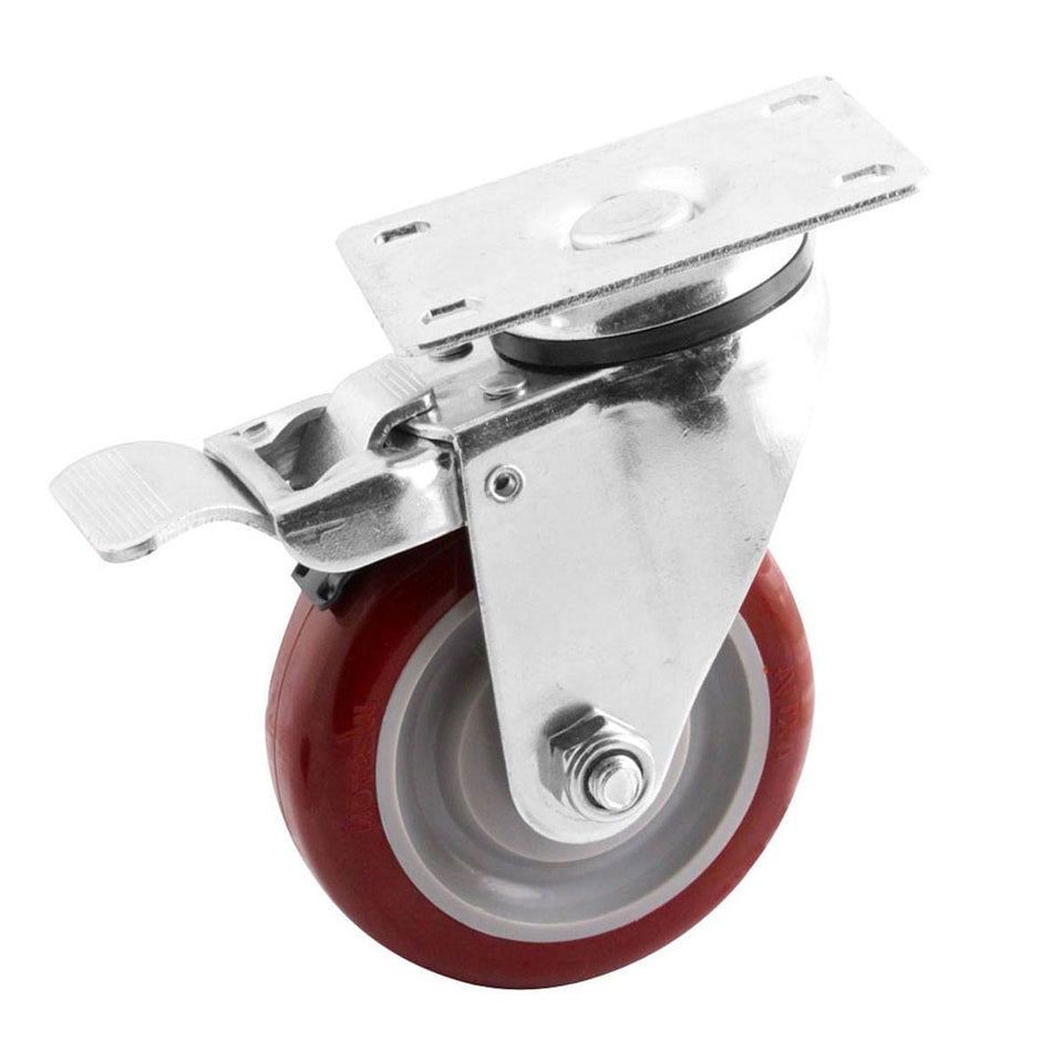 RODAJA MARRON PU GIRA. C/FRENO TOTAL 3X1-1/4" SKU Y-1048-0750