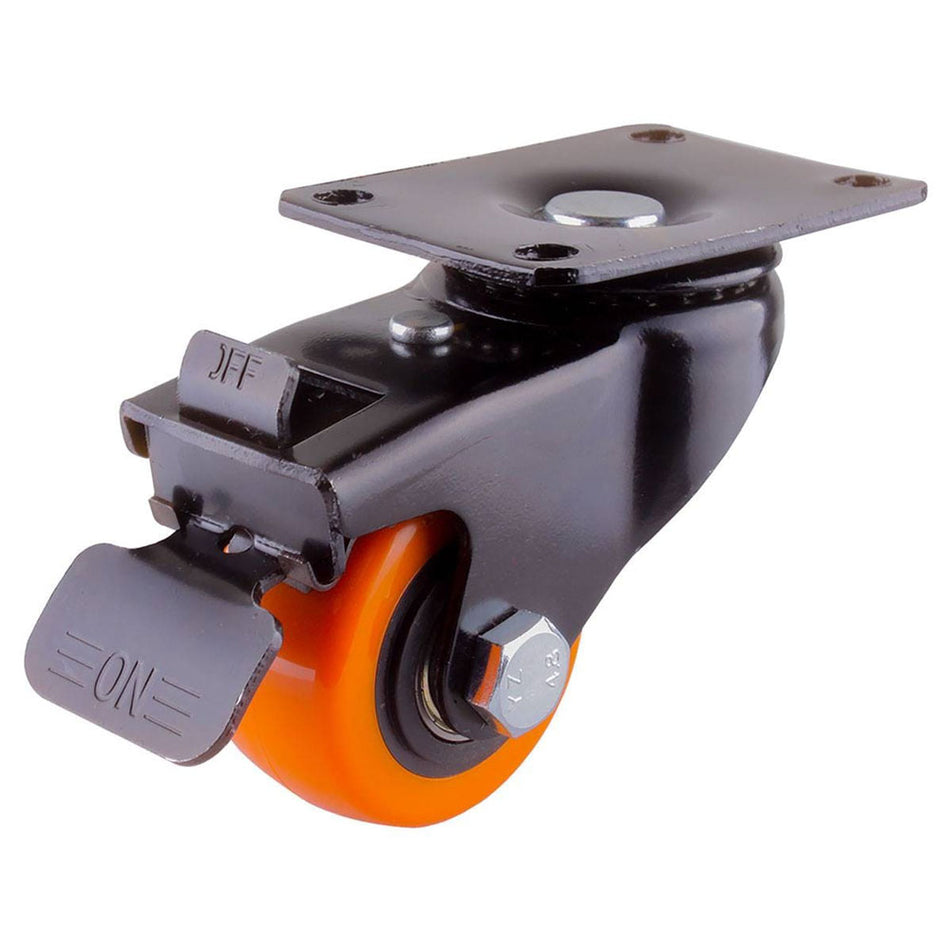 RODAJA NARANJA PU C/BALERO GIRA. C/FRENO 2-1/2 X 1-1/4" SKU Y-1058-650